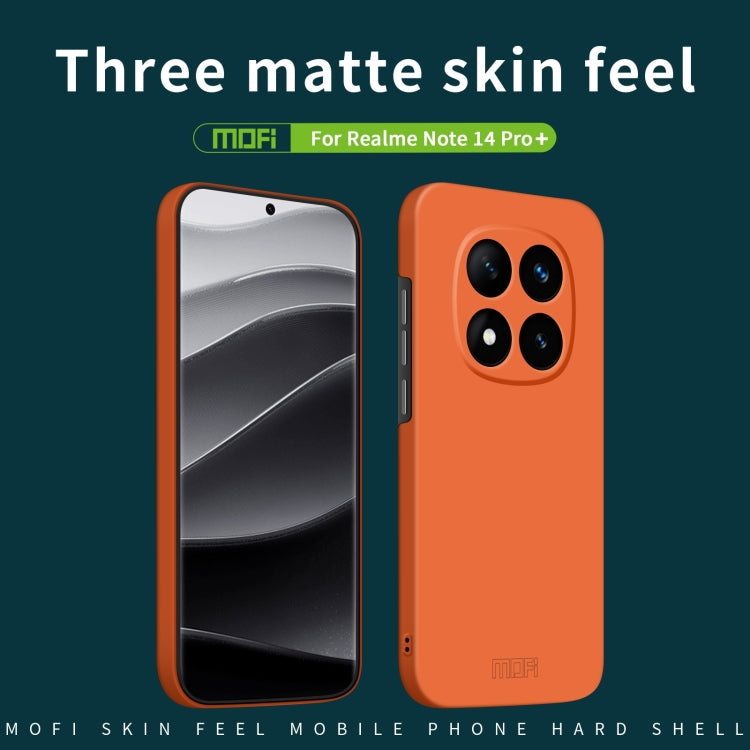 For Xiaomi Redmi Note 14 Pro+ 5G MOFI Qin Series Skin Feel All-inclusive PC Phone Case(Orange)