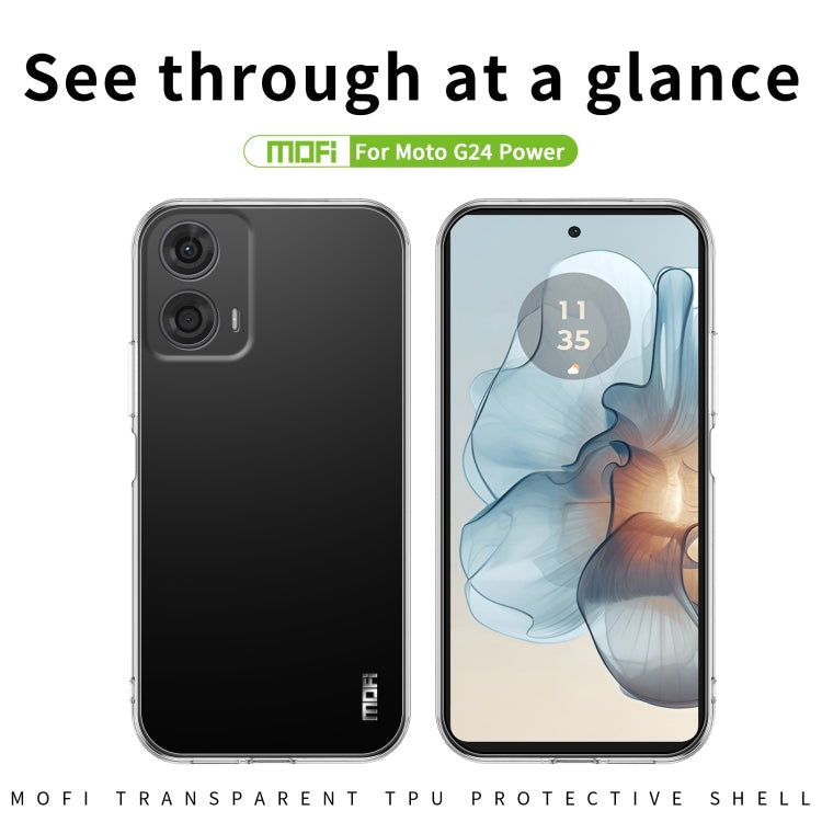 For Motorola Moto G24 Power MOFI Ming Series Ultra-thin TPU Phone Case(Transparent)