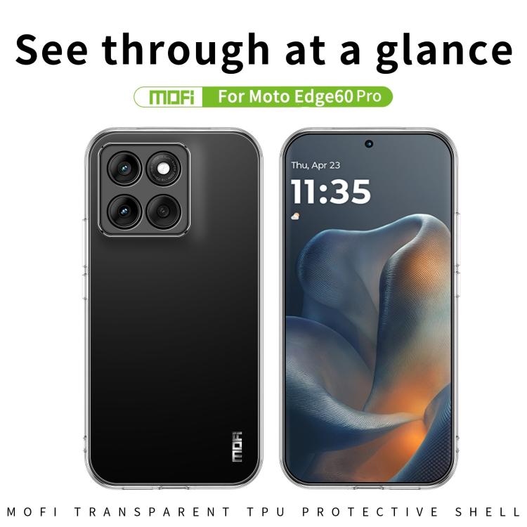 For Motorola Edge 60 Pro MOFI Ming Series Ultra-thin TPU Phone Case(Transparent)