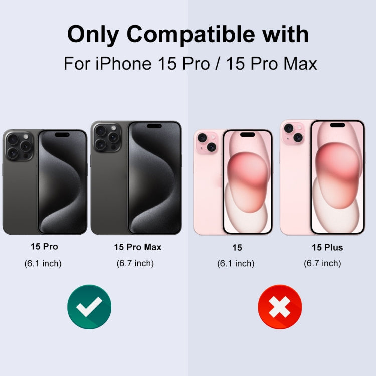 For iPhone 15 Pro / 15 Pro Max NORTHJO Camera Lens Protector Tempered Glass CD Vein Metal Ring Film(Colorful)