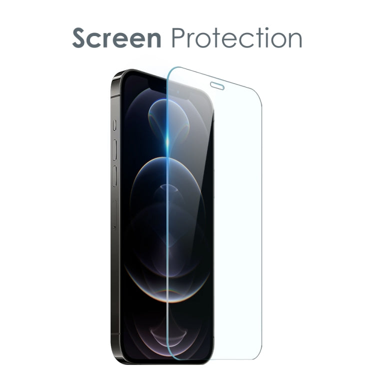 For iPhone 12 Pro NORTHJO 3 in 1 TPU Phone Case with Screen Film and Lens Film(Clear)