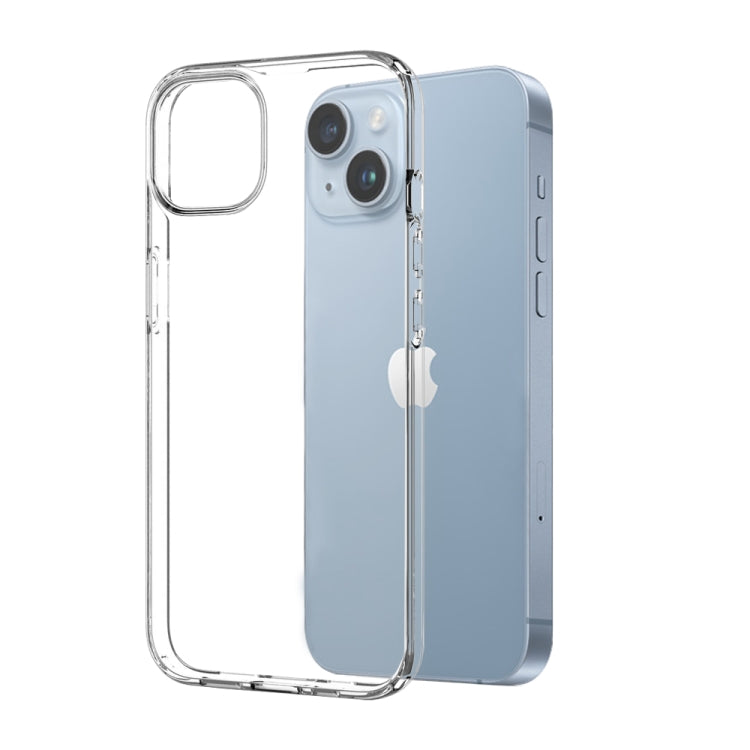 For iPhone 14 NORTHJO 3 in 1 TPU Phone Case with Screen Film and Lens Film(Clear)