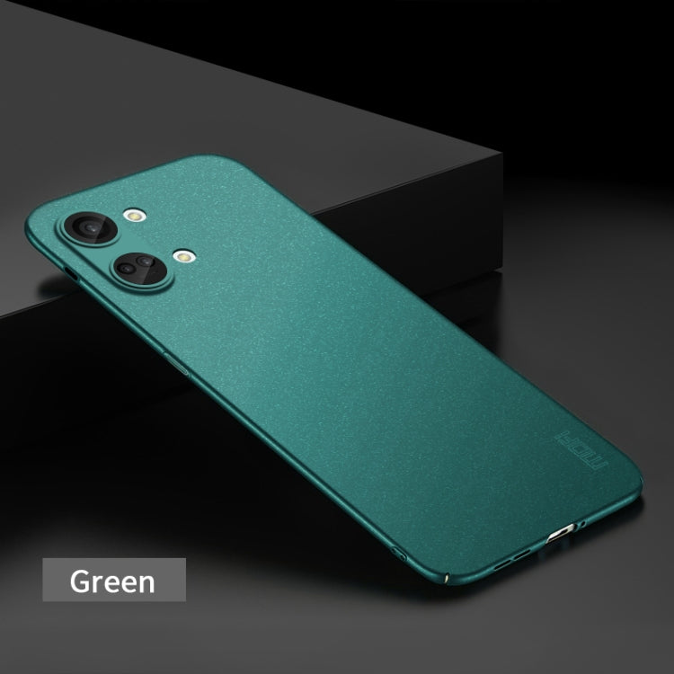 For OnePlus Ace 2V / Nord 3 MOFI Fandun Series Frosted PC Ultra-thin All-inclusive Phone Case(Green)