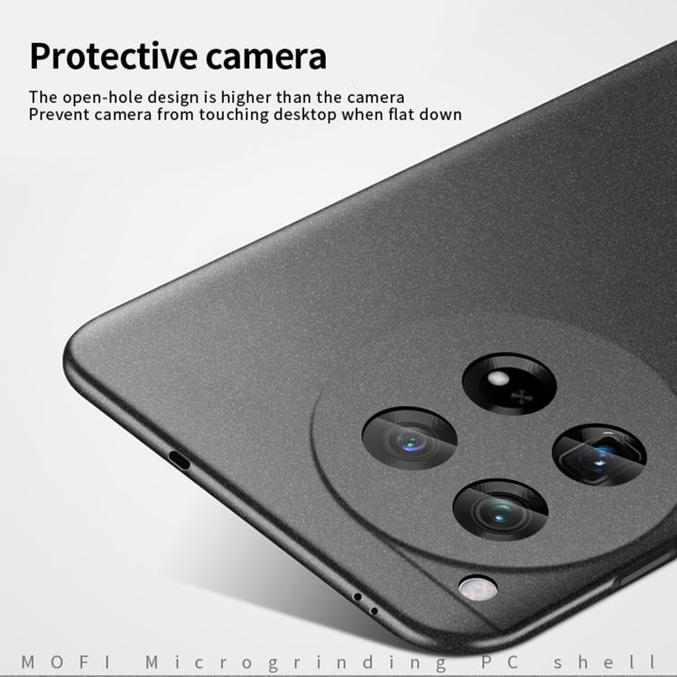 For OnePlus 12 MOFI Fandun Series Frosted PC Ultra-thin All-inclusive Phone Case(Black)