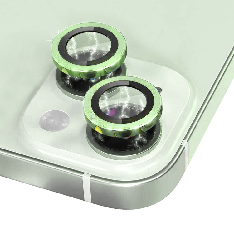 For iPhone 15 / 15 Plus NORTHJO Camera Lens Protector Tempered Glass CD Vein Metal Ring Film(Green)