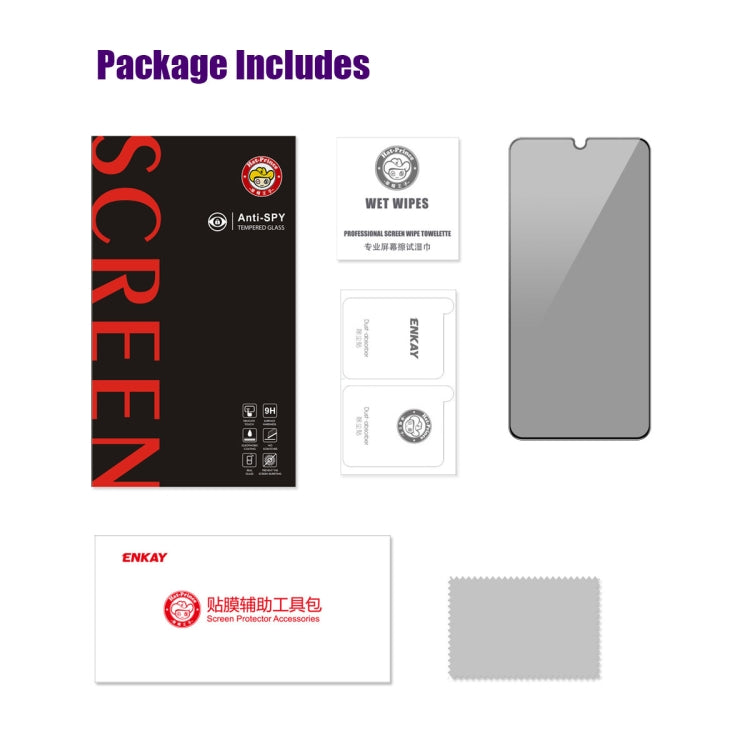 For Xiaomi Redmi 14C ENKAY Hat-Prince 28 Degree Anti-peeping Privacy Silk Screen Tempered Glass Film