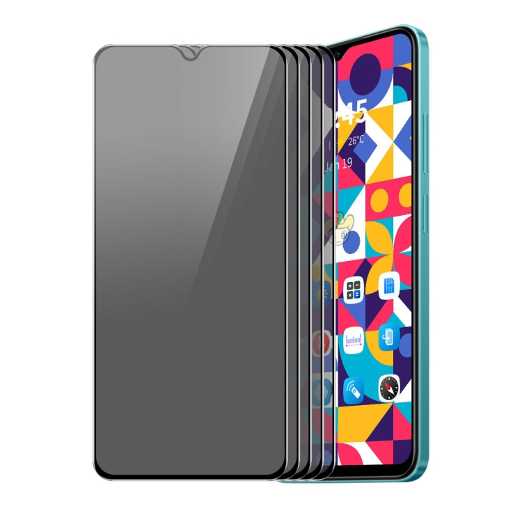 For Xiaomi Redmi 13C 4G Global 5pcs ENKAY Hat-Prince 28 Degree Anti-peeping Privacy Silk Screen Tempered Glass Film