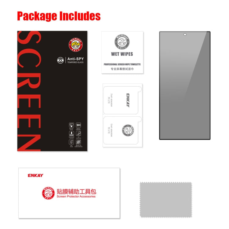 For Samsung Galaxy S24 Ultra 5G ENKAY Hat-Prince 28 Degree Anti-peeping Privacy Silk Screen Tempered Glass Film