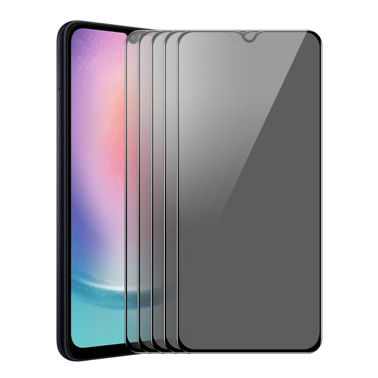 For Samsung Galaxy F34 5G / M54 5G 5pcs ENKAY Hat-Prince 28 Degree Anti-peeping Privacy Tempered Glass Film