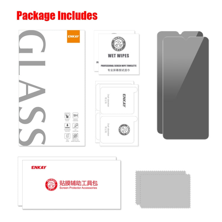For Samsung Galaxy F34 5G / M54 5G 2pcs ENKAY Hat-Prince 28 Degree Anti-peeping Privacy Tempered Glass Film