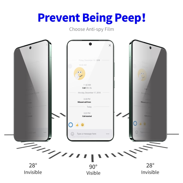For Samsung Galaxy S23 FE 5G 5pcs ENKAY Hat-Prince 28 Degree Anti-peeping Privacy Tempered Glass Film