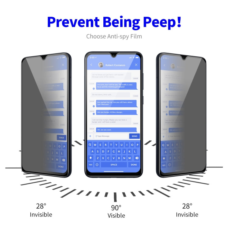 For Samsung Galaxy F34 5G / M54 5G 5pcs ENKAY Hat-Prince 28 Degree Anti-peeping Privacy Tempered Glass Film