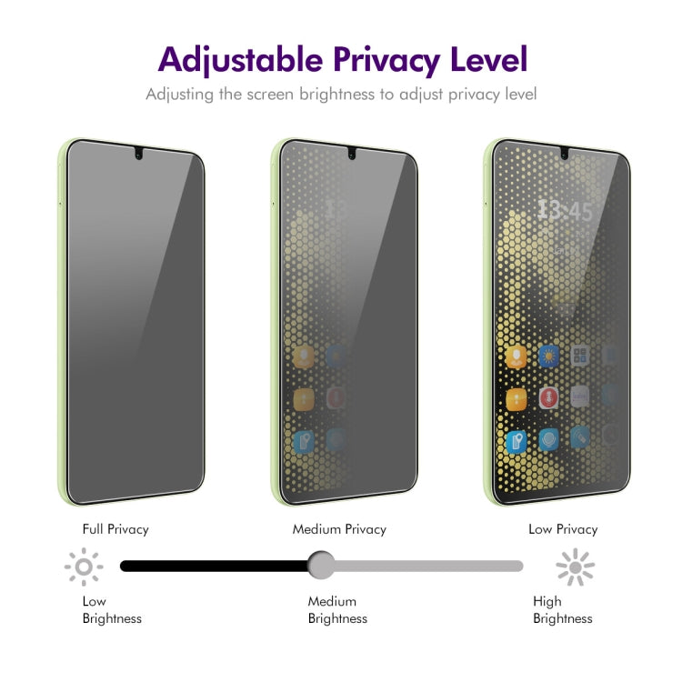 For Samsung Galaxy A25 5G 5pcs ENKAY Hat-Prince 28 Degree Anti-peeping Privacy Tempered Glass Film