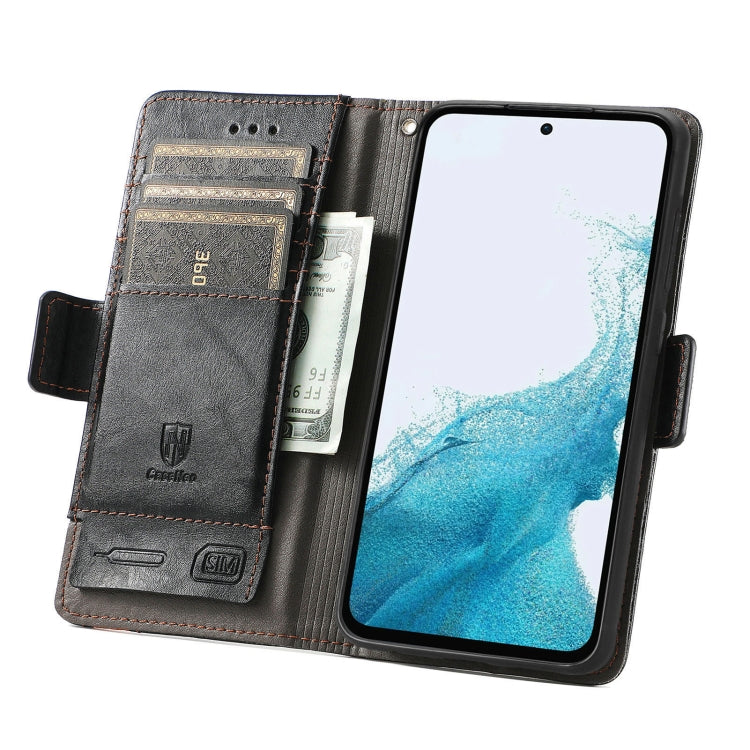 For Samsung Galaxy A36 5G CaseNeo Splicing Dual Magnetic Buckle Leather Phone Case(Black)