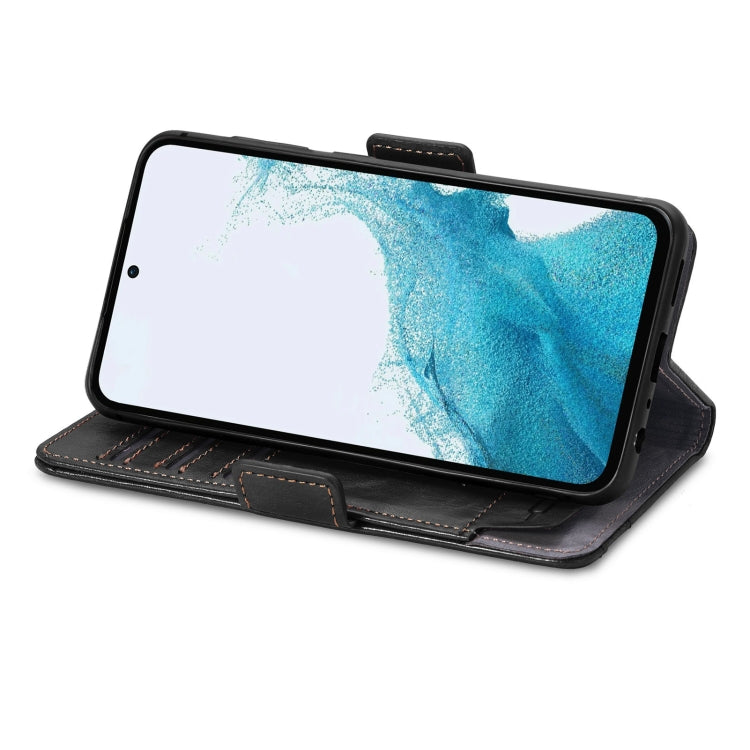 For Samsung Galaxy A36 5G CaseNeo Splicing Dual Magnetic Buckle Leather Phone Case(Black)