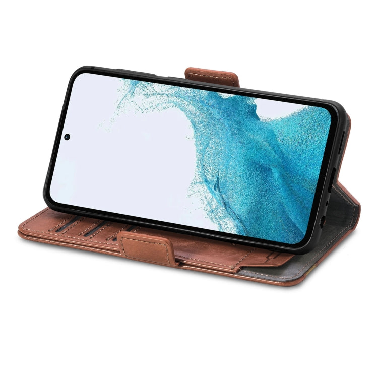 For Samsung Galaxy A36 5G CaseNeo Splicing Dual Magnetic Buckle Leather Phone Case(Brown)