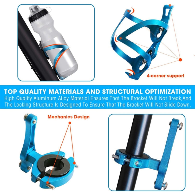 With Rotation Base JUNSUNMAY Bike Cup Holder Cages Bicycle Water Bottle Aluminum Alloy Bracket(Red)