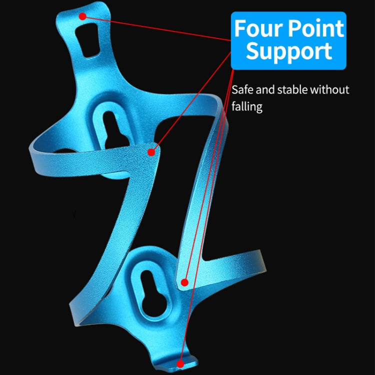 Without Rotation Base JUNSUNMAY Bike Cup Holder Cages Bicycle Water Bottle Aluminum Alloy Bracket(Blue)