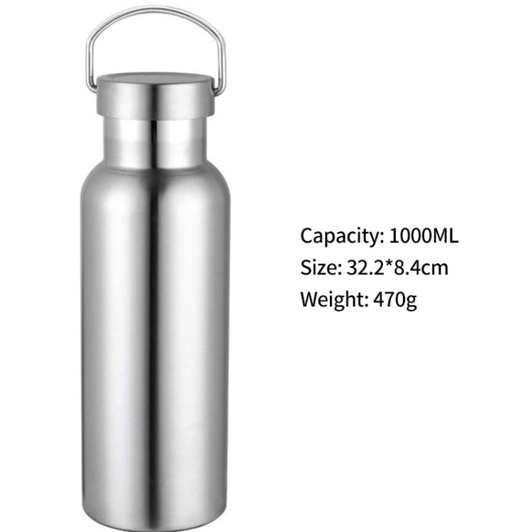 JUNSUNMAY 304 Stainless Steel Vacuum Bottle Wide Mouth Insulated Water Bottle, Capacity:1000ml