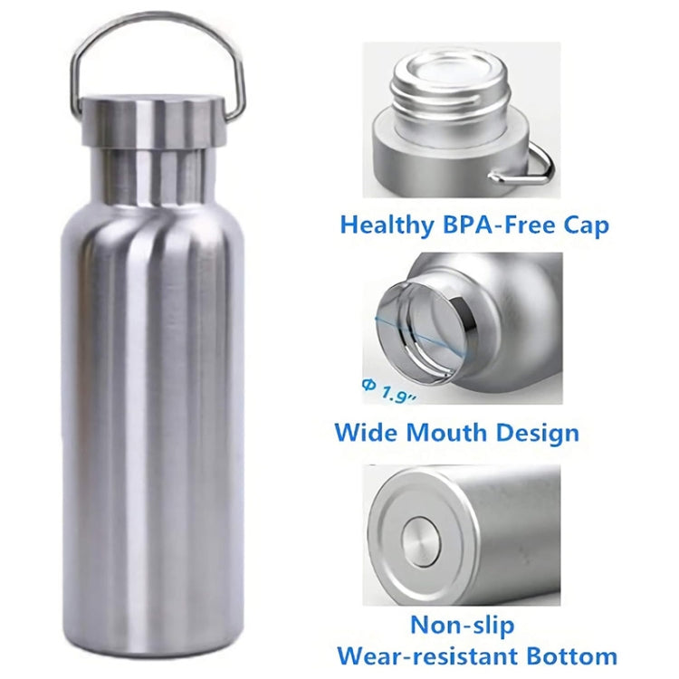 JUNSUNMAY 304 Stainless Steel Vacuum Bottle Wide Mouth Insulated Water Bottle, Capacity:1000ml