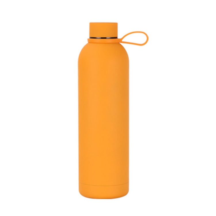 JUNSUNMAY Candy Colored Coating 304 Stainless Steel Water Vacuum Bottle, Capacity:350ml(Orange)