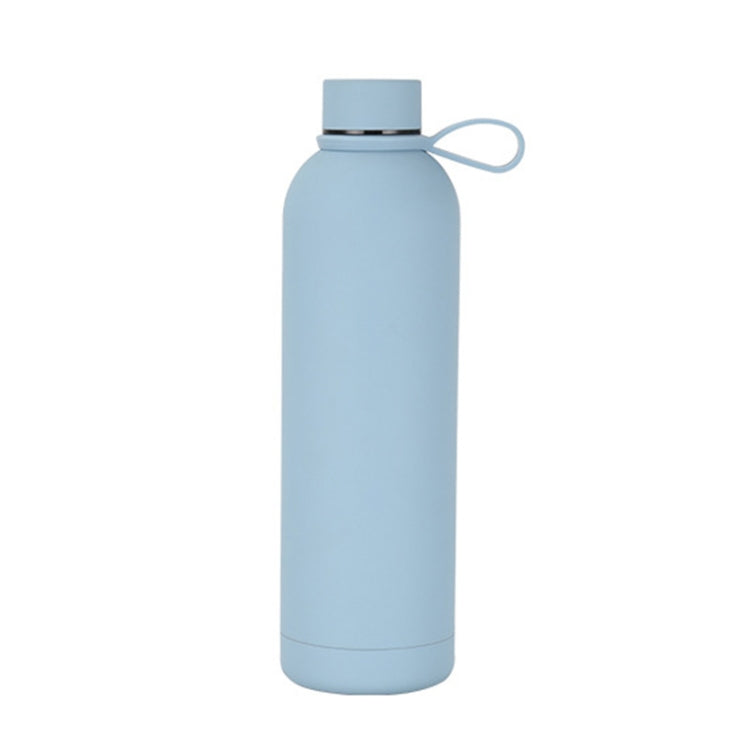 JUNSUNMAY Candy Colored Coating 304 Stainless Steel Water Vacuum Bottle, Capacity:350ml(Light Blue)