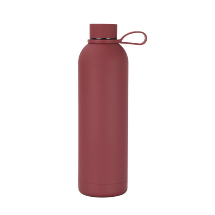 JUNSUNMAY Candy Colored Coating 304 Stainless Steel Water Vacuum Bottle, Capacity:350ml(Purplish Red)