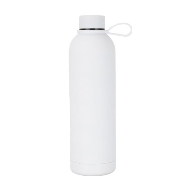 JUNSUNMAY Candy Colored Coating 304 Stainless Steel Water Vacuum Bottle, Capacity:500ml(White)