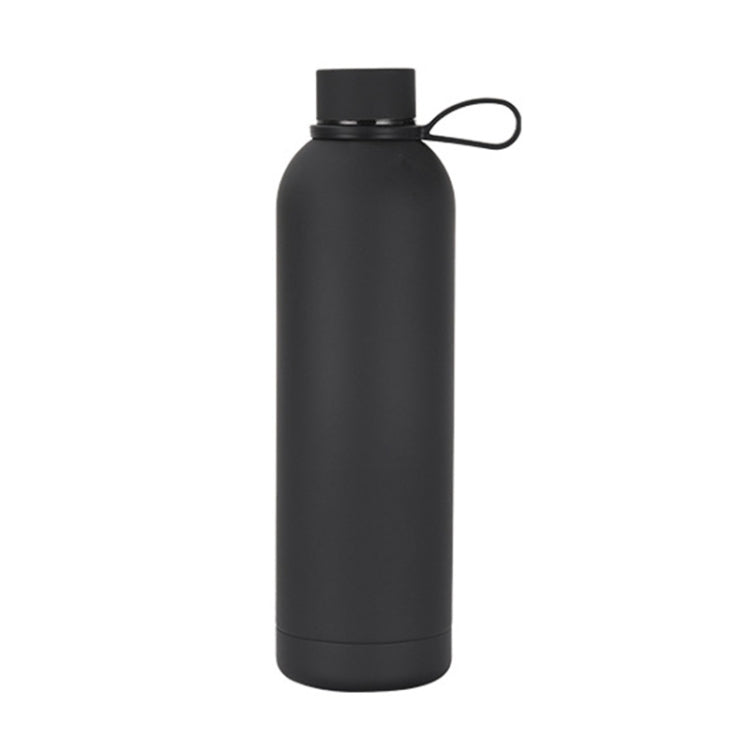 JUNSUNMAY Candy Colored Coating 304 Stainless Steel Water Vacuum Bottle, Capacity:750ml(Black)