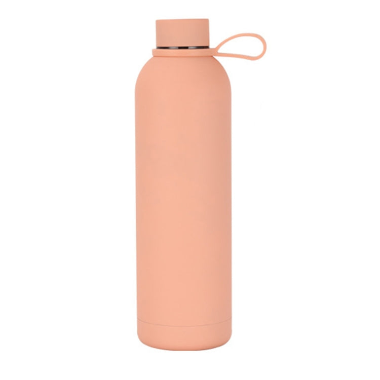 JUNSUNMAY Candy Colored Coating 304 Stainless Steel Water Vacuum Bottle, Capacity:1000ml(Pink)