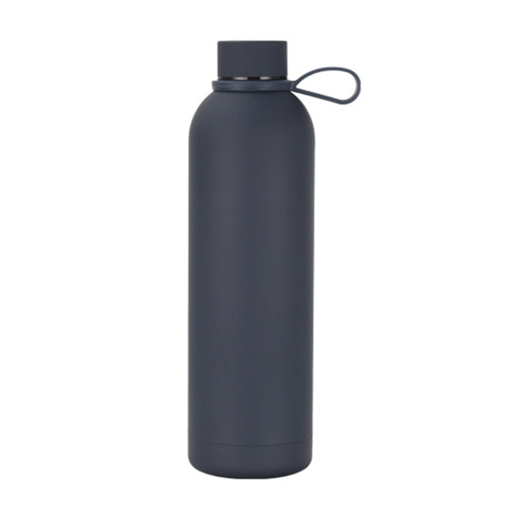 JUNSUNMAY Candy Colored Coating 304 Stainless Steel Water Vacuum Bottle, Capacity:1000ml(Dark Blue)
