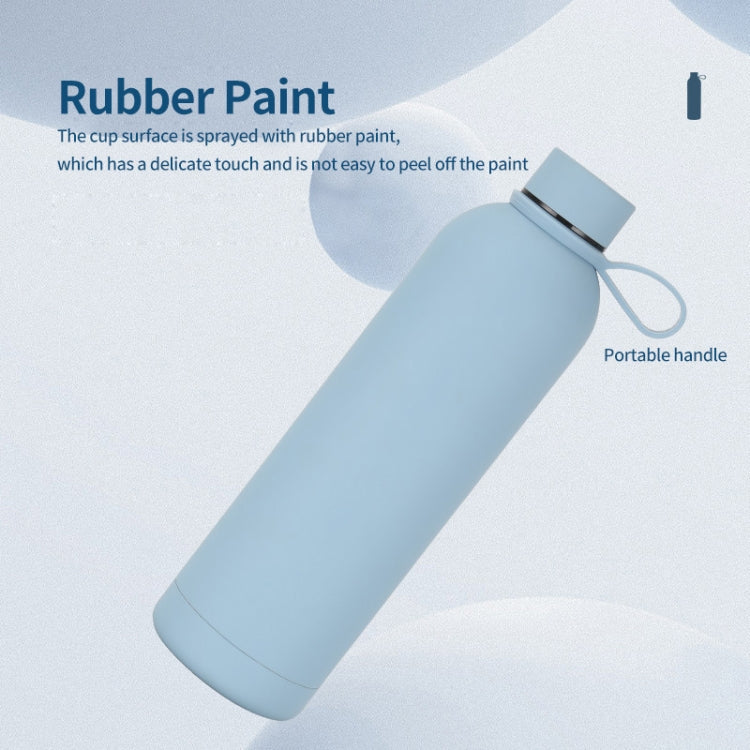 JUNSUNMAY Candy Colored Coating 304 Stainless Steel Water Vacuum Bottle, Capacity:350ml(White)