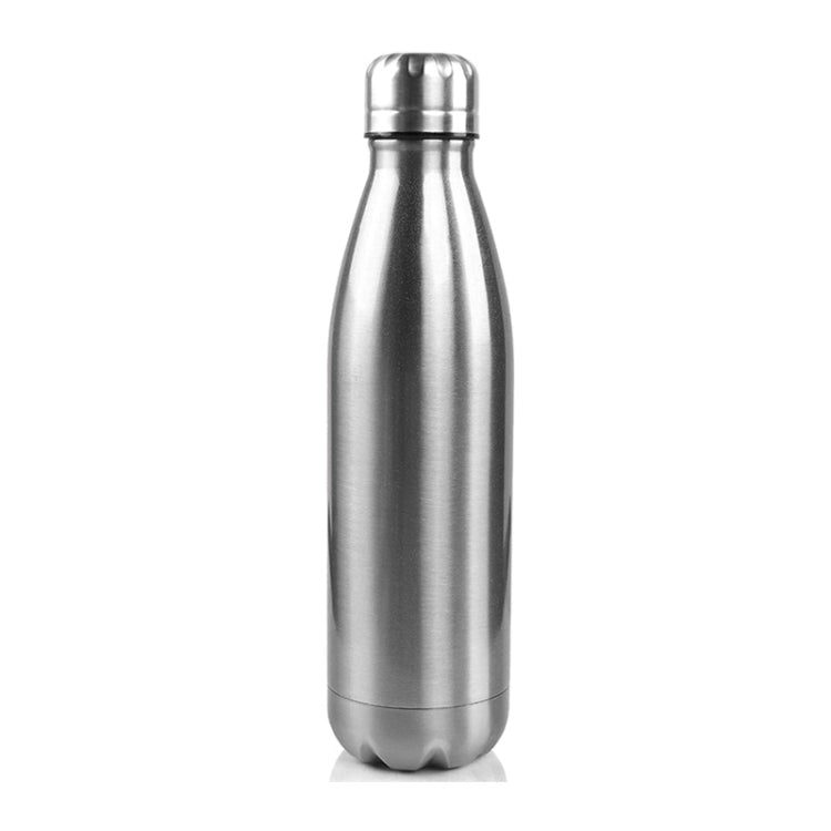 JUNSUNMAY 304 Stainless Steel Double-layer Vacuum Insulated Water Bottle, Capacity:500ml(Steel Color)