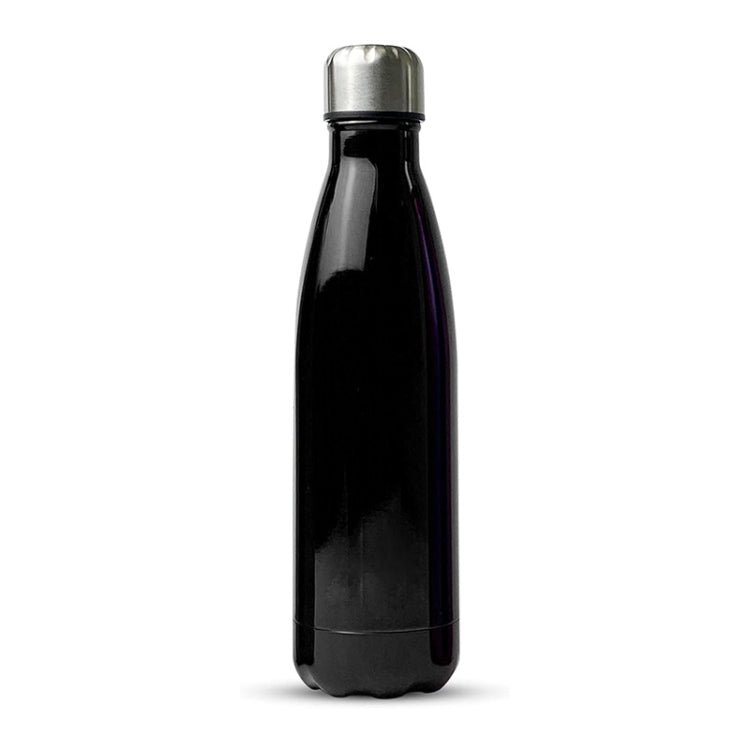 JUNSUNMAY 304 Stainless Steel Double-layer Vacuum Insulated Water Bottle, Capacity:500ml(Black)