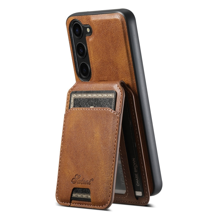 For Samsung Galaxy S23+ 5G Suteni H15  Oil Eax Leather Detachable Wallet Back Phone Case(Red)