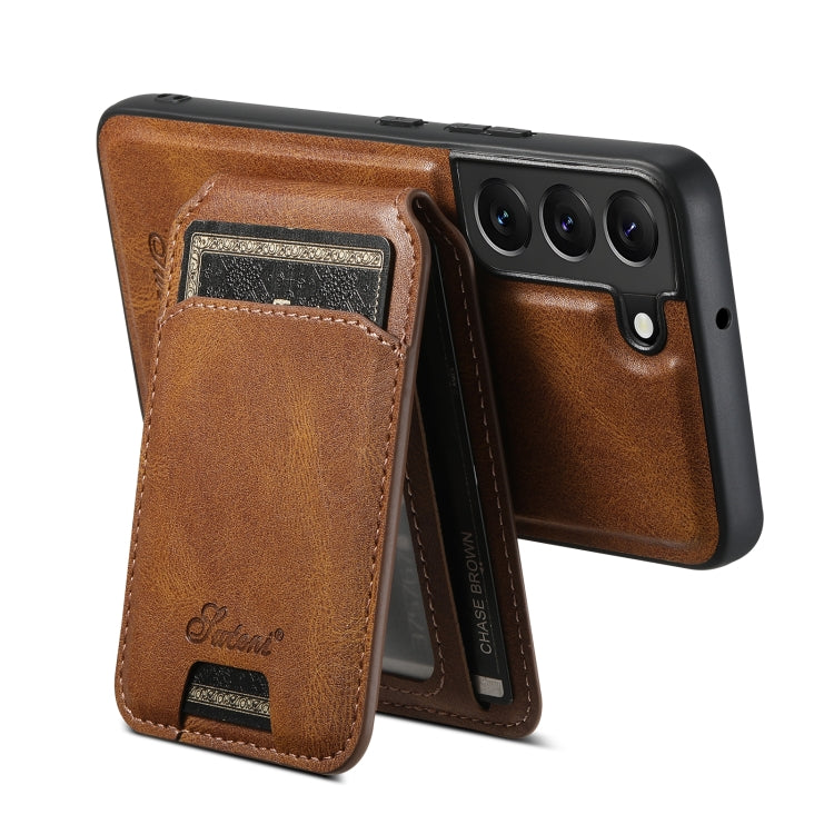 For Samsung Galaxy S22+ 5G Suteni H15  Oil Eax Leather Detachable Wallet Back Phone Case(Black)
