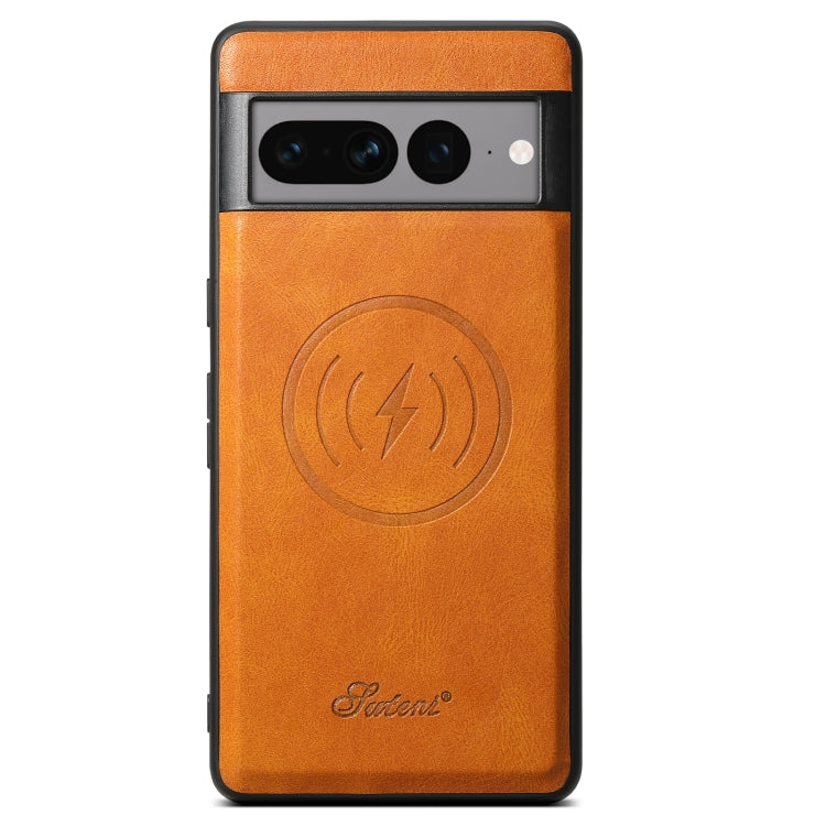 For Google Pixel 8 Pro Suteni H15 Oil Eax Leather Detachable Wallet Back Phone Case(Khaki)