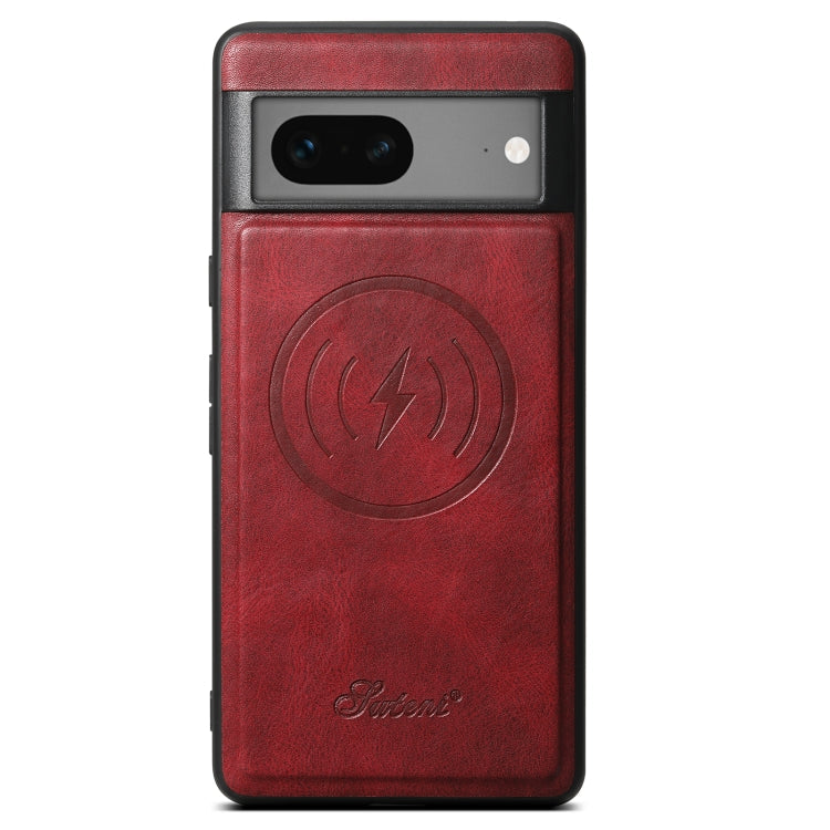 For Google Pixel 8 Suteni H15 Oil Eax Leather Detachable Wallet Back Phone Case(Red)