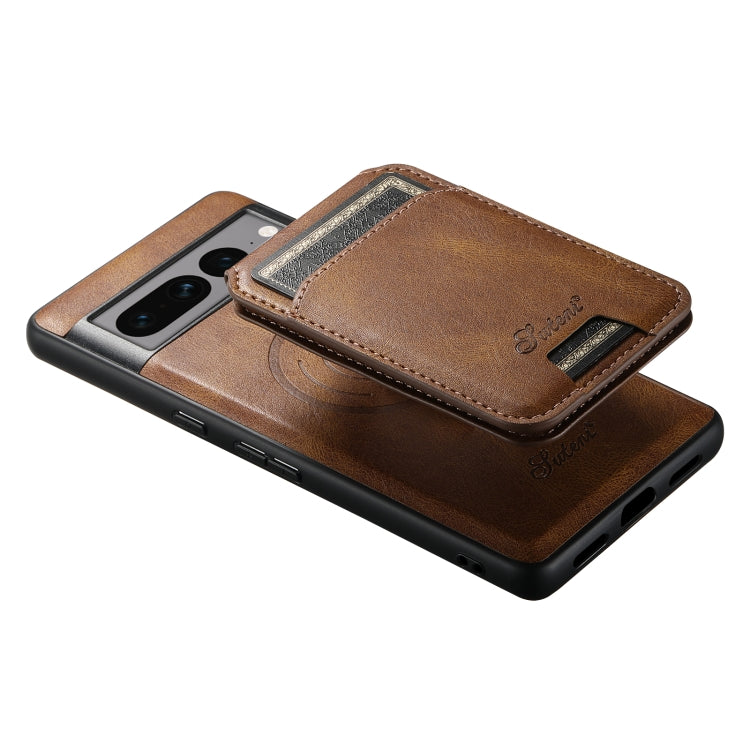 For Google Pixel 7 Pro Suteni H15 Oil Eax Leather Detachable Wallet Back Phone Case(Red)