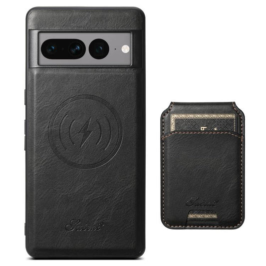 For Google Pixel 10 Pro Suteni H15 Oil Eax Leather Detachable Wallet Back Phone Case(Black)