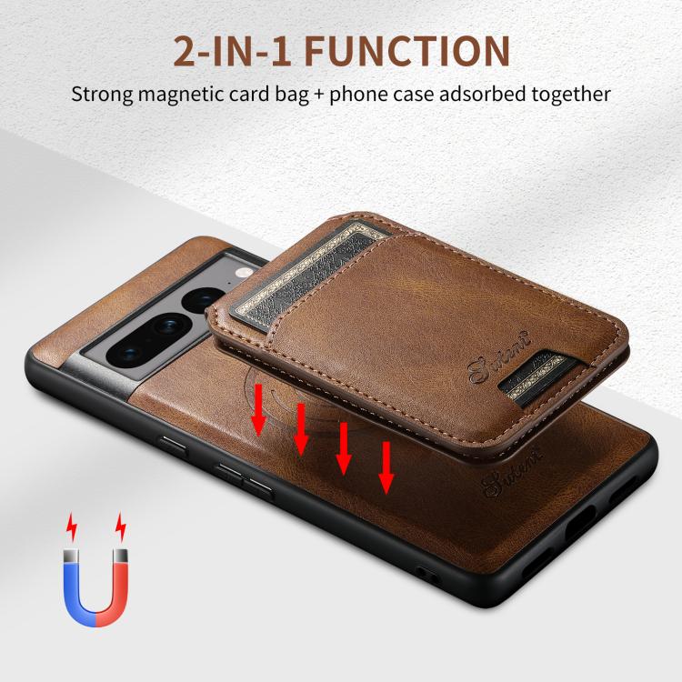 For Google Pixel 10 Pro Suteni H15 Oil Eax Leather Detachable Wallet Back Phone Case(Red)