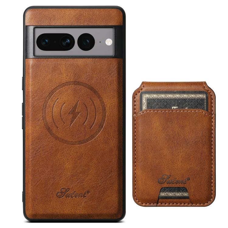 For Google Pixel 10 Suteni H15 Oil Eax Leather Detachable Wallet Back Phone Case(Brown)