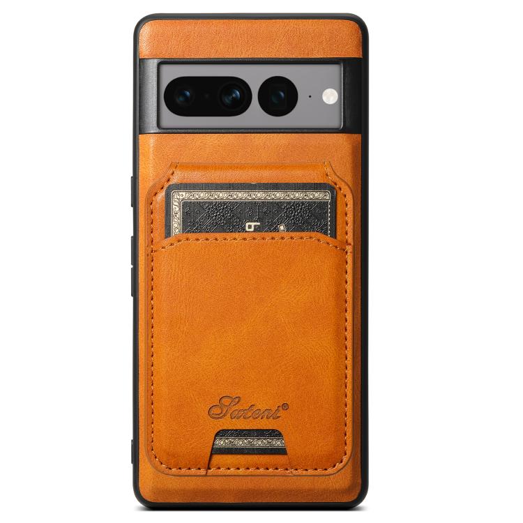 For Google Pixel 10 Suteni H15 Oil Eax Leather Detachable Wallet Back Phone Case(Khaki)