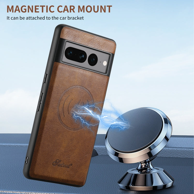 For Google Pixel 8 Pro Suteni H15 Oil Eax Leather Detachable Wallet Back Phone Case(Black)