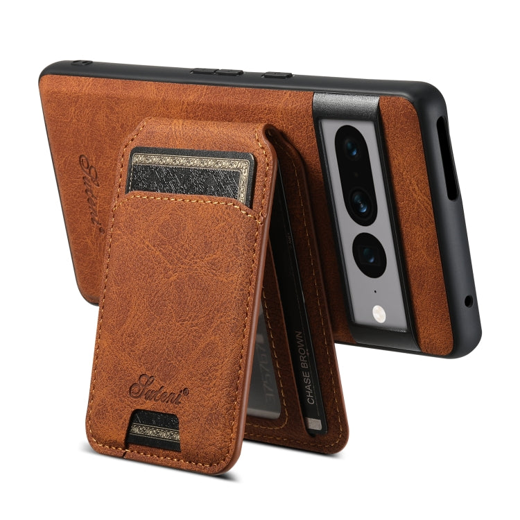 For Google Pixel 8a Suteni H16 Litchi Texture Leather Detachable Wallet Back Phone Case(Blue)