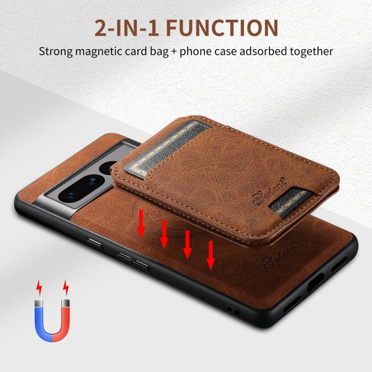 For Google Pixel 10 Pro XL Suteni H16 Litchi Texture Leather Detachable Wallet Back Phone Case(Blue)