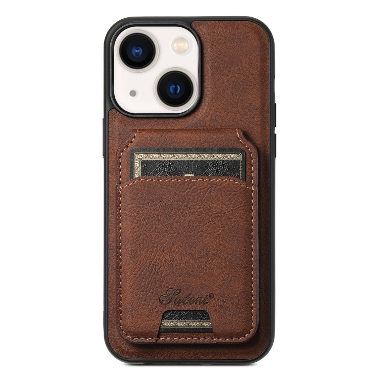 Suteni H16 Litchi Texture Leather Detachable Wallet Back Phone Case, For iPhone 15 Pro, For iPhone 15 Plus, For iPhone 15, For iPhone 14 Plus, For iPhone 14, For iPhone 14 Pro