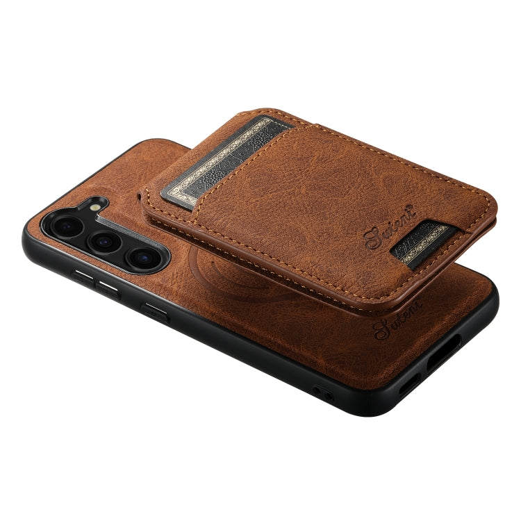 For Samsung Galaxy S23+ 5G Suteni H16 Litchi Texture Leather Detachable Wallet Back Phone Case(Blue)