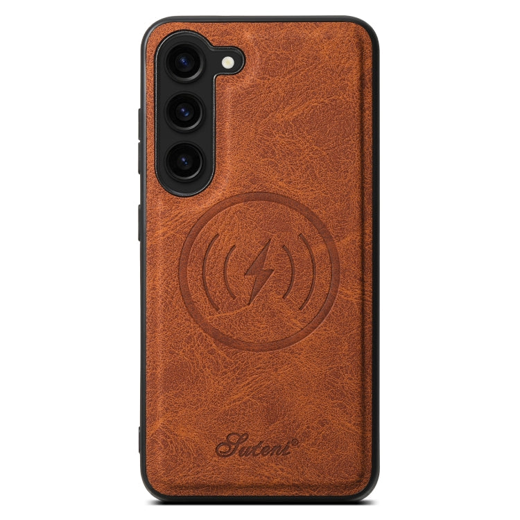 For Samsung Galaxy S24 5G Suteni H16 Litchi Texture Leather Detachable Wallet Back Phone Case(Khaki)