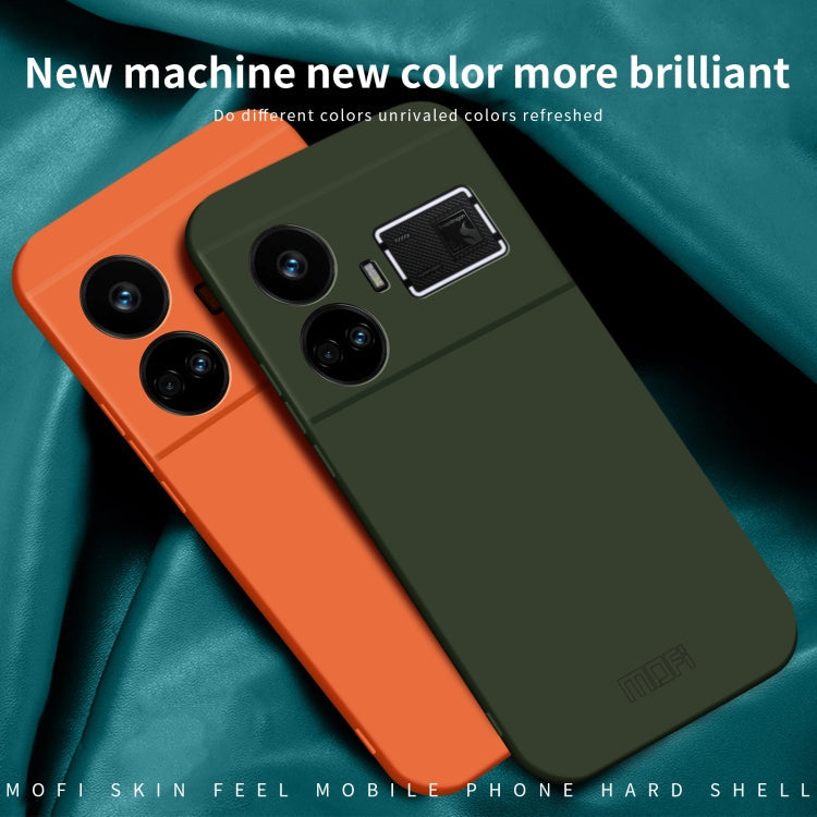 For Realme GT5 MOFI Qin Series Skin Feel All-inclusive PC Phone Case(Black)